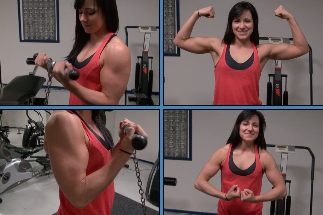 Elsa’s Biceps In The Gym